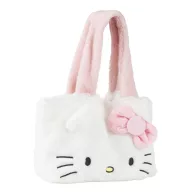 Hello Kitty White plush shopping bag, 30 cm grocery bag