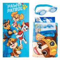 Paw Patrol Ready towel and swimming goggles set