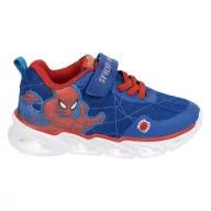 Spiderman Blue LED flashing, light-up street shoes 24-31