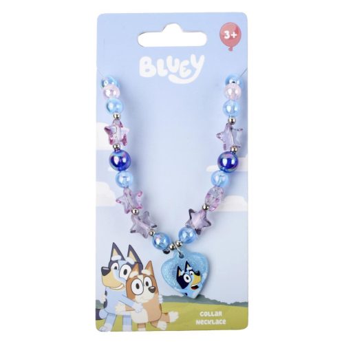 Bluey Heart beaded necklace