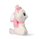 Disney Marie White 3D plush figure with hanger, bag decoration 13 cm