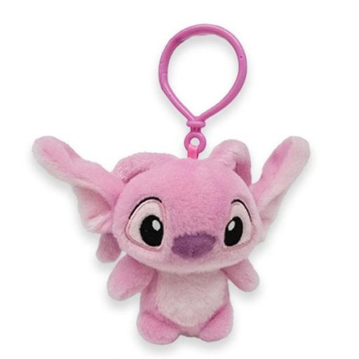 Disney Lilo and Stitch Pink 3D plush figure with hook, bag accessory 12 cm