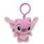 Disney Lilo and Stitch Pink 3D plush figure with hook, bag accessory 12 cm
