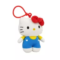   Hello Kitty Blue Dress 3D plush figure with hanger, bag charm 13 cm
