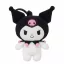Hello Kitty Kuromi 3D plush figure with hanger, bag ornament 13 cm