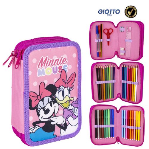 Disney Minnie , Daisy filled pencil case triple layer