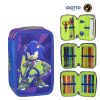 Sonic the hedgehog filled pencil case triple layer