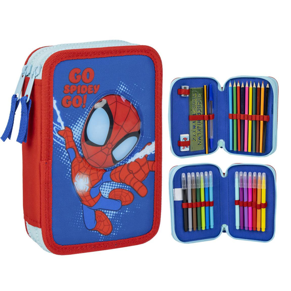 Marvel Spiderman School Supply - 3 PCS 8" Superhero Pencil Case - View #2