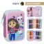 Gabby's Dollhouse Rainbow filled pencil case with 3 compartments