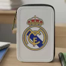 Real Madrid White filled pencil case with 3 compartments