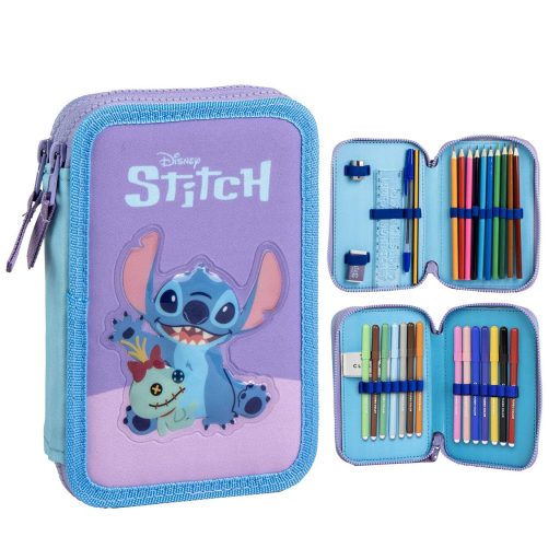 Disney Lilo and Stitch Scrump filled pencil case 2-level