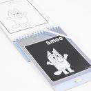 Bluey Bingo scratch card art and coloring set