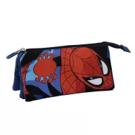 Superman Attack Spiderman 3-compartment pencil case 23 cm