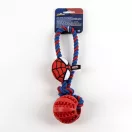 Spiderman Hero rope dog toy with TPR ball 30 cm