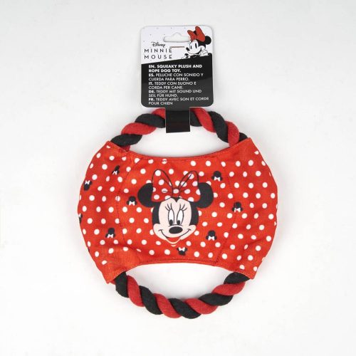 Disney Minnie Whistling frisbee and rope dog toy