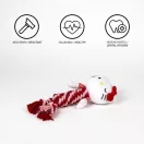 Hello Kitty Red squeaky rope dog toy 30 cm