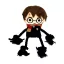 Harry Potter Black squeaky rope dog toy 26 cm