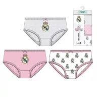   Real Madrid Pink kids underwear, panties 3 pieces/package 2 - 8 years / 92 - 128 cm