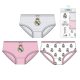Real Madrid Pink children's underwear, panties 3 pieces/package 2 - 8 years / 92 - 128 cm