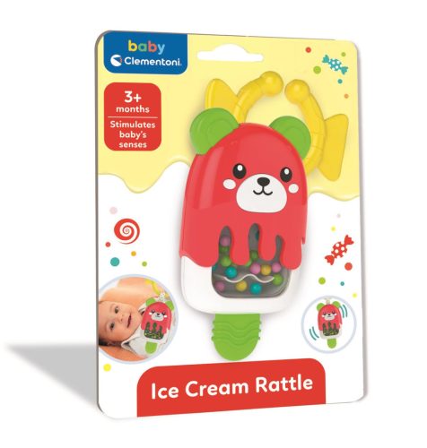 Colour Teddy Ice Cream Baby Rattle Clementoni