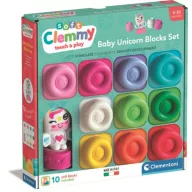   Colour Clemmy Unicorn Soft Building Block Set with 10 Pieces and Figure by Clementoni