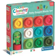   Colour Clemmy soft building block set with 10 pcs figure Clementoni
