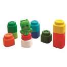 Colour Clemmy soft building block set with 10 pcs figure Clementoni