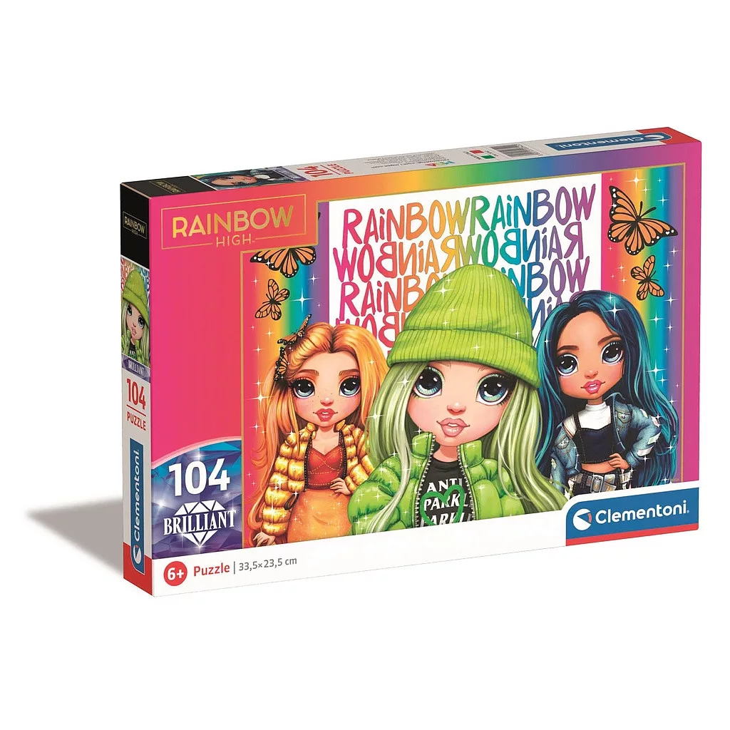 Clementoni Supercolor Puzzle Brilliant - Rainbow High - 104 Pezzi - Puzzle Per Bambini 6 Anni Con Finiture Brillantinate - Made In Italy - 3