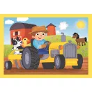 Vehicle Busy at Work Construction Vehicles 4-in-1 Puzzle Clementoni