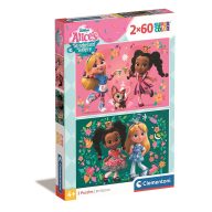   Alice's Wonderland Bakery Flowers Disney 2x60 pcs puzzle Clementoni