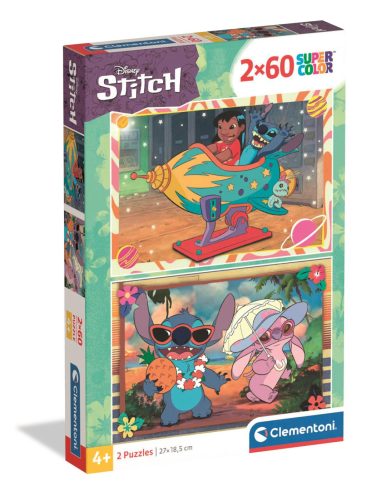 Disney Lilo and Stitch Galactic Vacation 2x60 piece puzzle Clementoni