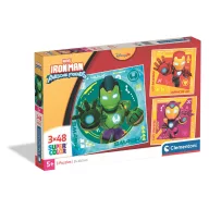   Avengers Hero Squad Iron Man and His Super Team 3x48 pcs Puzzle by Clementoni