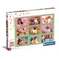 Ăllatos Puppies Collage 180 db-os puzzle Clementoni