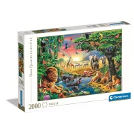   Animals African Gathering Safari 2000-piece puzzle Clementoni
