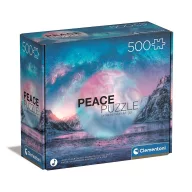   Colour Light Blue Peace Peaceful Light Blue Mountain 500 pcs Clementoni Puzzle