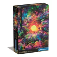   Colour Psychedelic jungle 500-piece Compact puzzle Clementoni