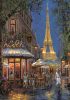 Cities Night at Eiffel Café Paris 500-piece Compact puzzle Clementoni