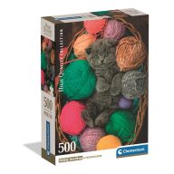 Cat Fluffy 500-piece Compact puzzle Clementoni