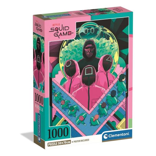 Squid Game Win your life Shapes of Power 1000 pcs Compact Puzzle Clementoni