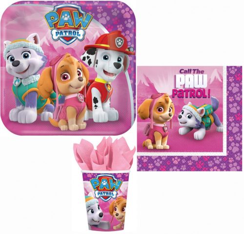 Paw Patrol pink Party set 36 pieces