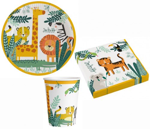 Wild Get Wild Party set 32 pcs. with 23 cm plate