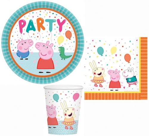 Peppa Pig Confetti Party set 32 pcs. with 23 cm plate