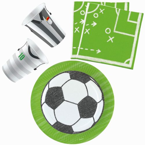 Kicker Party, Football Party set with 36 pcs 23 cm plate