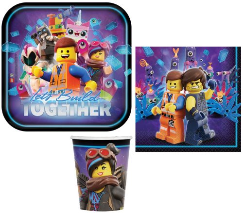 Lego adventure Movie Party set 32 pcs with 23 cm plate