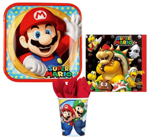 Super Mario Mushroom World Party set 36 pcs. 23 cm plate