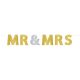 Mr. & Mrs. glittery paper Banner 3,65 m