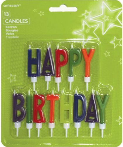Happy Birthday candle set 13 pcs