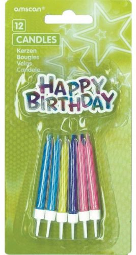 Happy Birthday candle set 12 pcs.