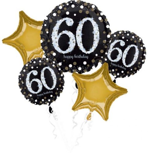 Happy Birthday 60 foil balloon set of 5 set