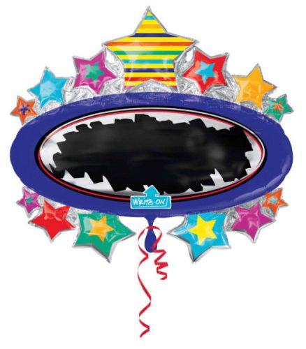 black Board Star foil balloon 78 cm
